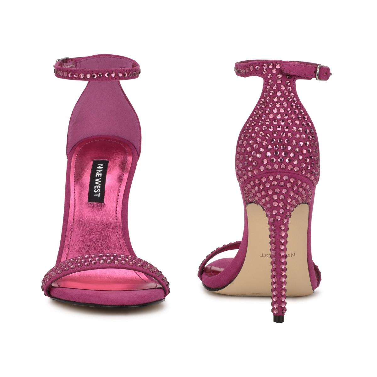 Nine West Toria Ankle Askılı Sandalet Kadın Koyu Pembe | 6937ULMCF