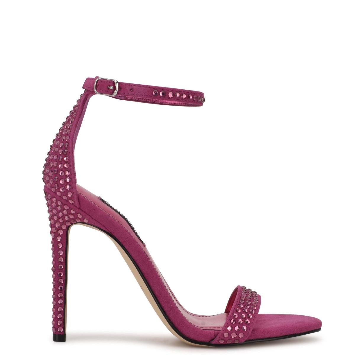 Nine West Toria Ankle Askılı Sandalet Kadın Koyu Pembe | 6937ULMCF