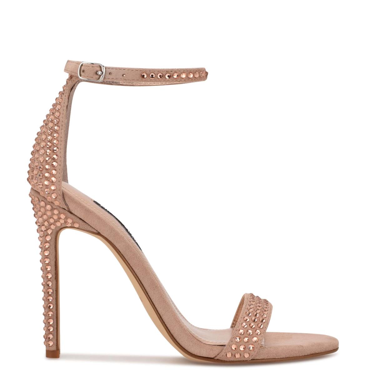 Nine West Toria Ankle Askılı Sandalet Kadın Pembe | 7630KZLAG