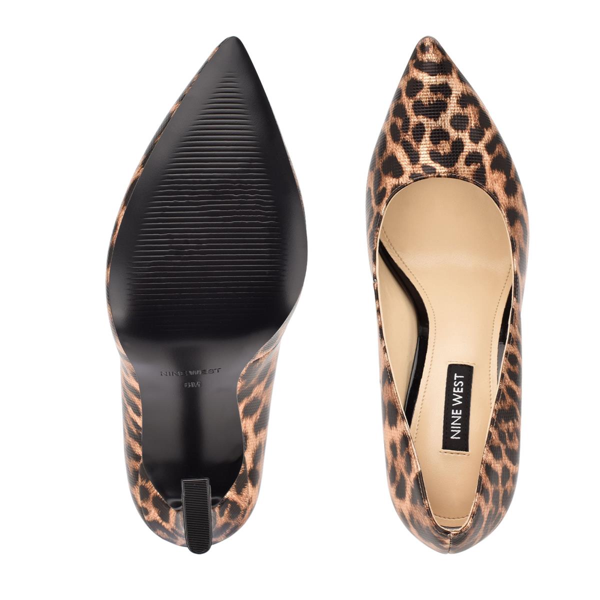 Nine West Trendz Pointy Burunlu Stiletto Ayakkabı Kadın Leopar | 1938YGEXK