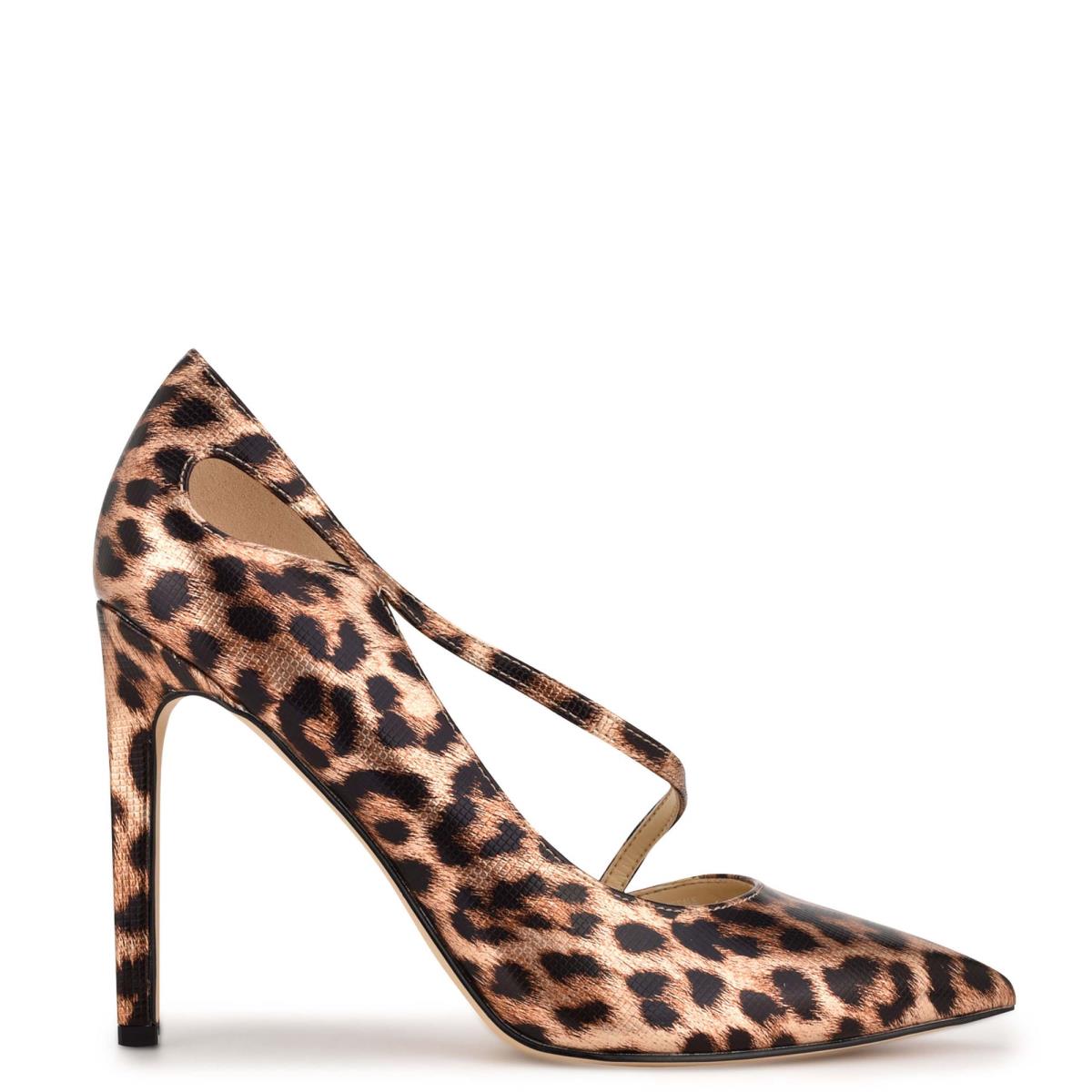 Nine West Twirl Pointy Burunlu Stiletto Ayakkabı Kadın Leopar | 7359MVOTR