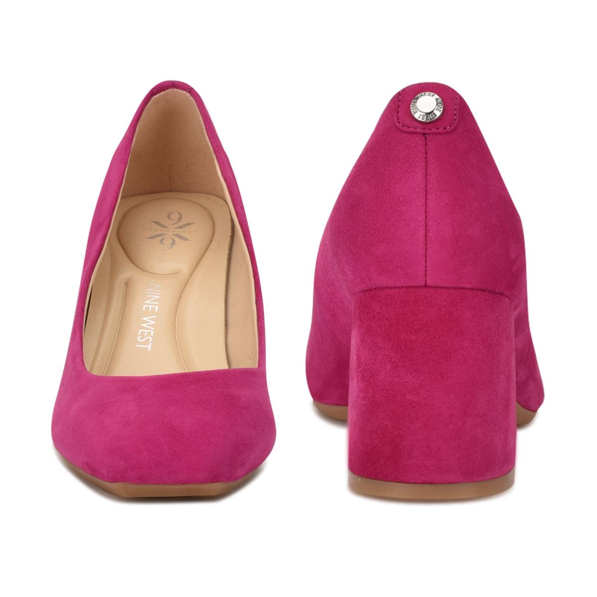 Nine West Vibe 9x9 Block Heel Stiletto Ayakkabı Kadın Pembe | 1607BGNXS