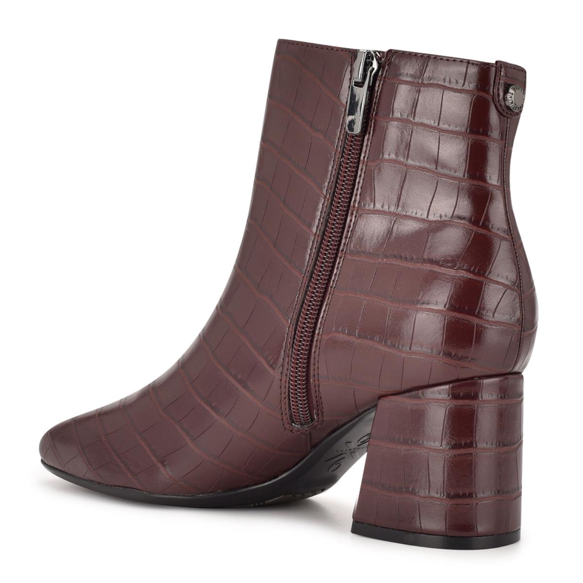 Nine West Vivy 9x9 Topuklu Bot Kadın Claret | 6245UBDYL