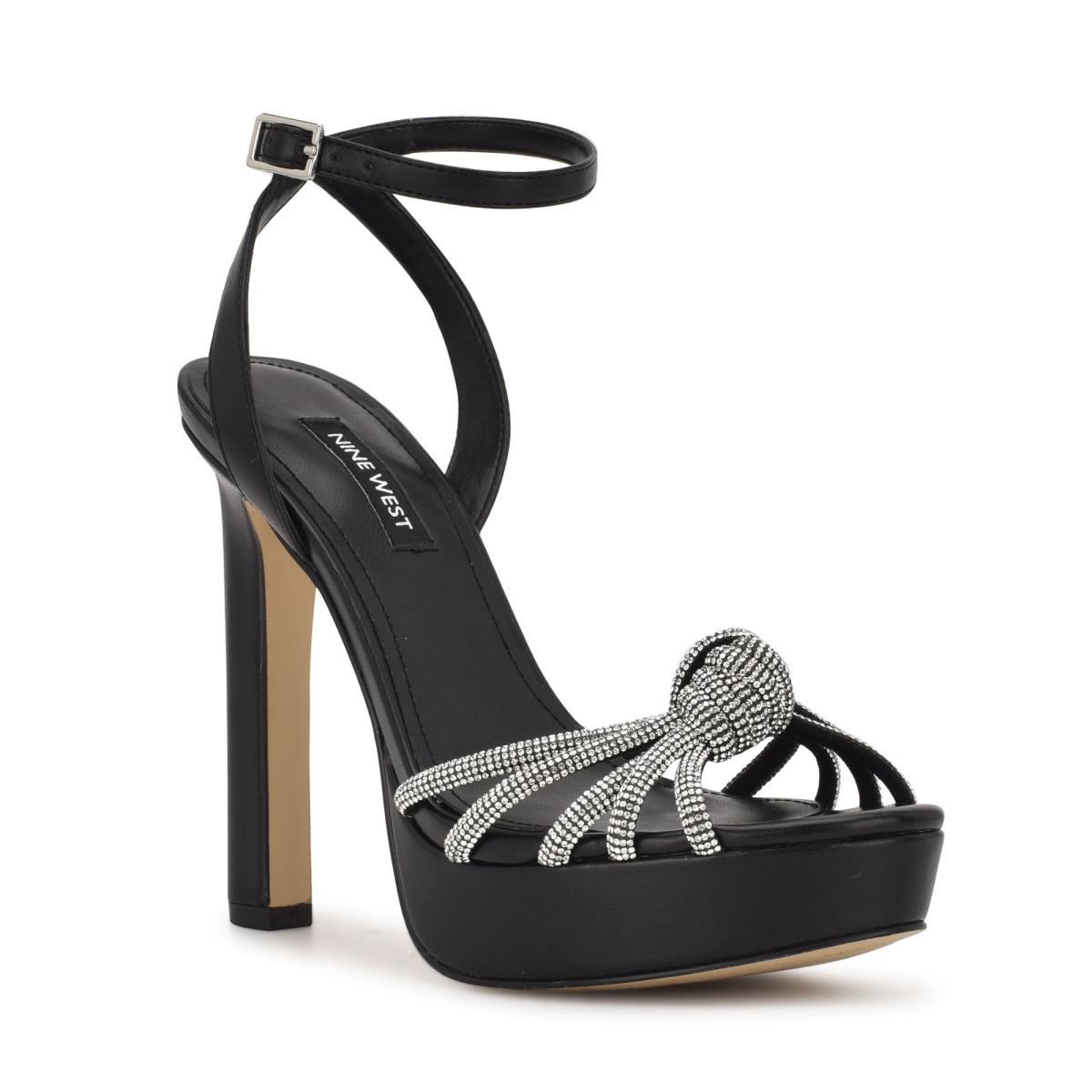 Nine West Wowzz Platform Elbise Sandalet Kadın Siyah | 0382VKQWN