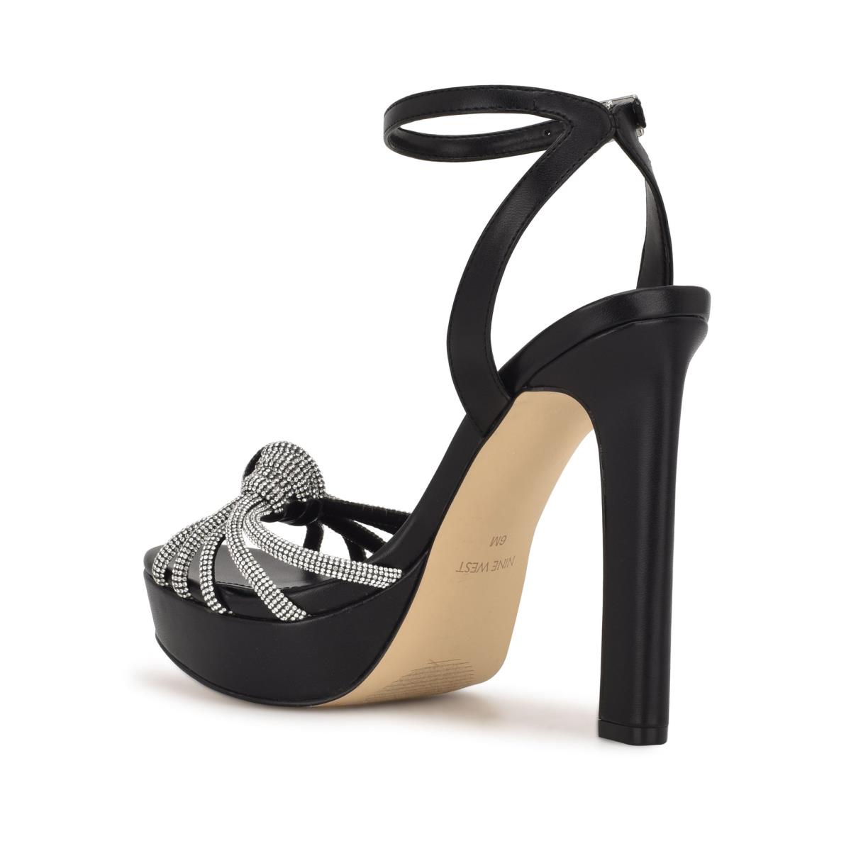 Nine West Wowzz Platform Elbise Sandalet Kadın Siyah | 0382VKQWN