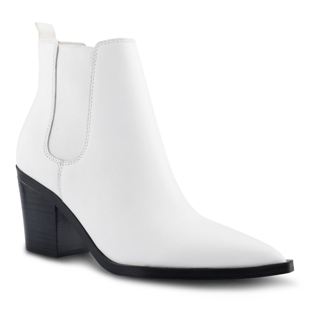 Nine West Wyllis Block Heel Bot Kadın Beyaz | 7823UJXAQ