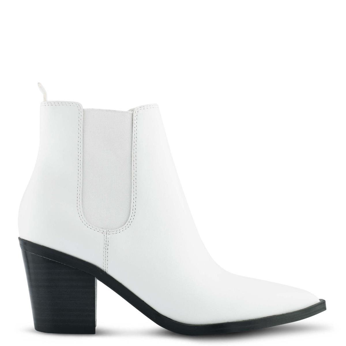 Nine West Wyllis Block Heel Bot Kadın Beyaz | 7823UJXAQ