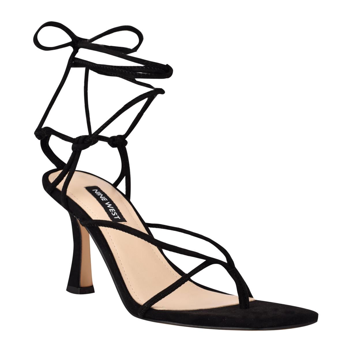 Nine West Yarin Ankle Wrap Topuklu Sandalet Kadın Siyah | 9604AEFKI