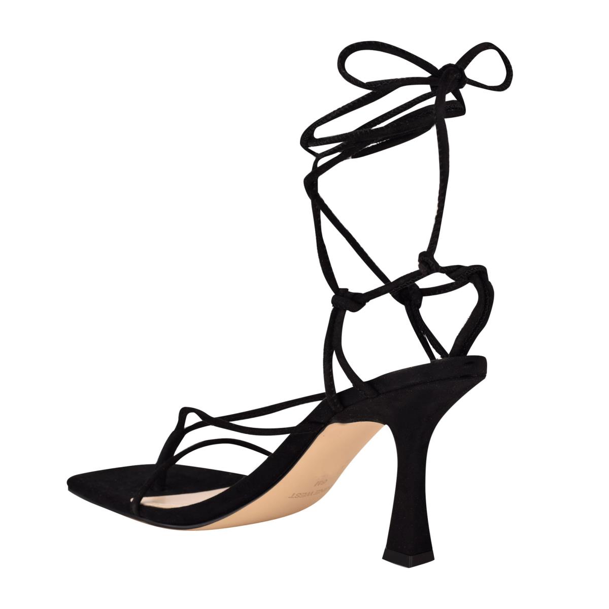 Nine West Yarin Ankle Wrap Topuklu Sandalet Kadın Siyah | 9604AEFKI