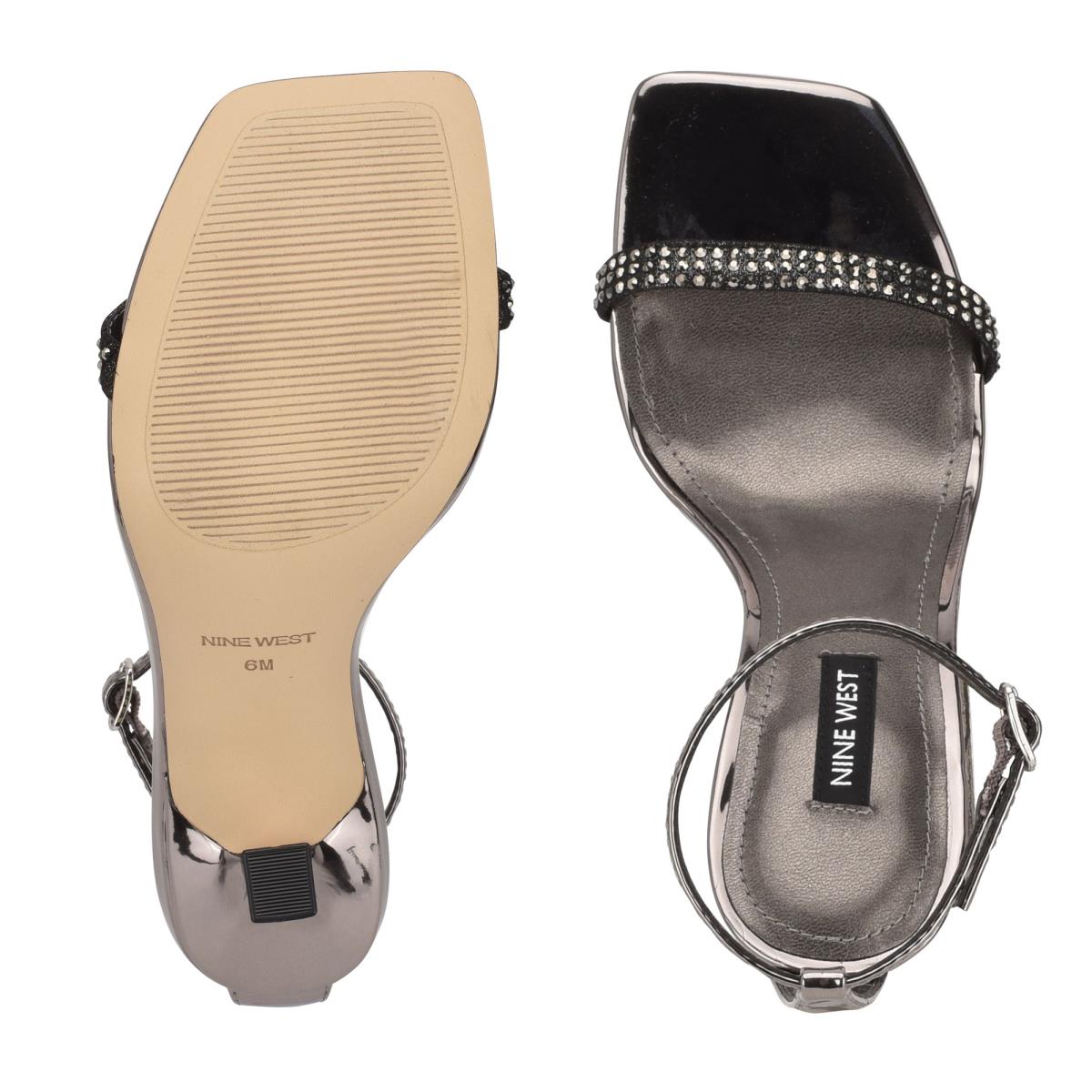 Nine West Yess Rhinestone Ankle Askılı Sandalet Kadın Mavi Gri | 7421MSNEY