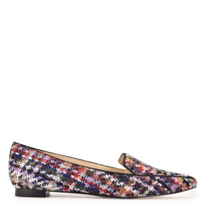 Nine West Abay Smoking Flats Kadın Mavi Renkli | 0671CDNTK