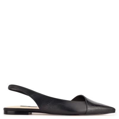 Nine West Beads Arkası Açık Pointy Burunlu Flats Kadın Siyah Siyah | 3867AFCBD