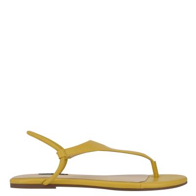 Nine West Braydin Stretch Düz Sandalet Kadın Sarı | 6091UFLWS