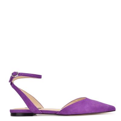 Nine West Briy Pointy Burunlu Bale Ayakkabısı Kadın Mor | 4963JXSCZ