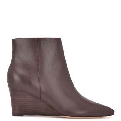 Nine West Carter Wedge Bot Kadın Kahverengi | 8120WIZUK