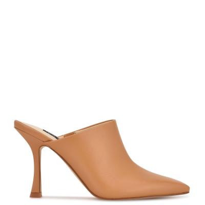 Nine West Ciao Heel Mule Ayakkabı Kadın Bej Rengi | 9547FPIWR