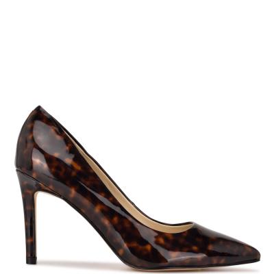 Nine West Ezra Pointy Burunlu Stiletto Ayakkabı Kadın Kahve | 0257CBZON