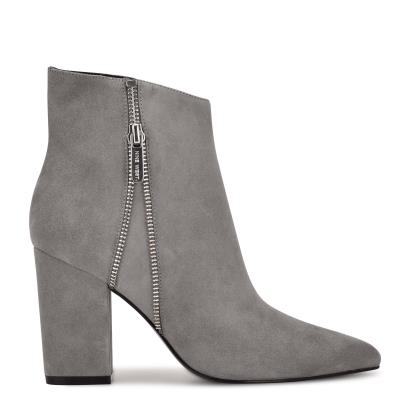 Nine West Glorya Topuklu Bot Kadın Gri | 7864RYPMD