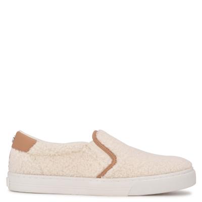 Nine West Lala Slip On Sneakers Kadın Krema | 1738TDOSN