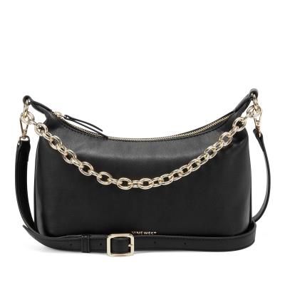 Nine West Ronnie Top Zip Shoulder Bag Omuz Çantası Kadın Siyah | 1382DXJUG