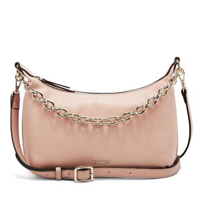 Nine West Ronnie Top Zip Shoulder Bag Omuz Çantası Kadın Pembe | 8710QNAIU