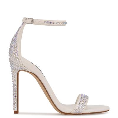 Nine West Toria Ankle Askılı Sandalet Kadın Beyaz | 6481TFHKO