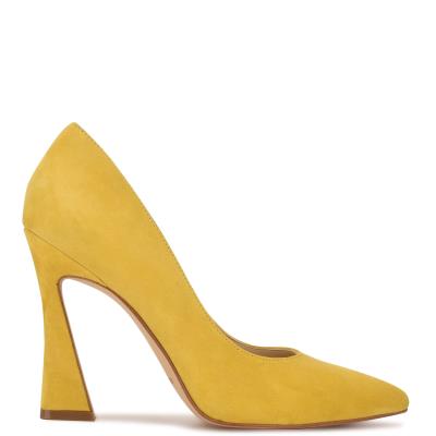 Nine West Trendz Pointy Burunlu Stiletto Ayakkabı Kadın Sarı | 8547BUXKC