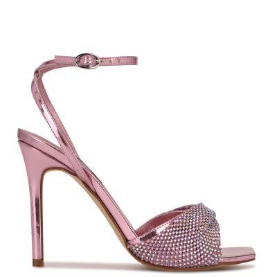 Nine West Twinkle Topuklu Elbise Sandalet Kadın Açık Pembe | 1467RBKLC