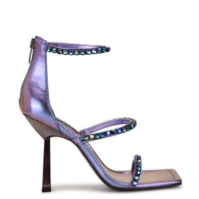 Nine West Vavoom Rhinestone Askısı Elbise Sandalet Kadın Pembe | 6930KLNWB