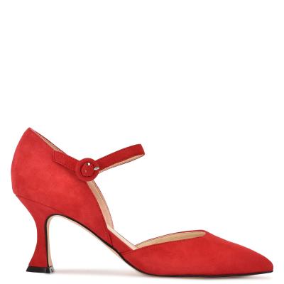 Nine West Wanah Pointy Burunlu Stiletto Ayakkabı Kadın Kırmızı | 5093FZLWB